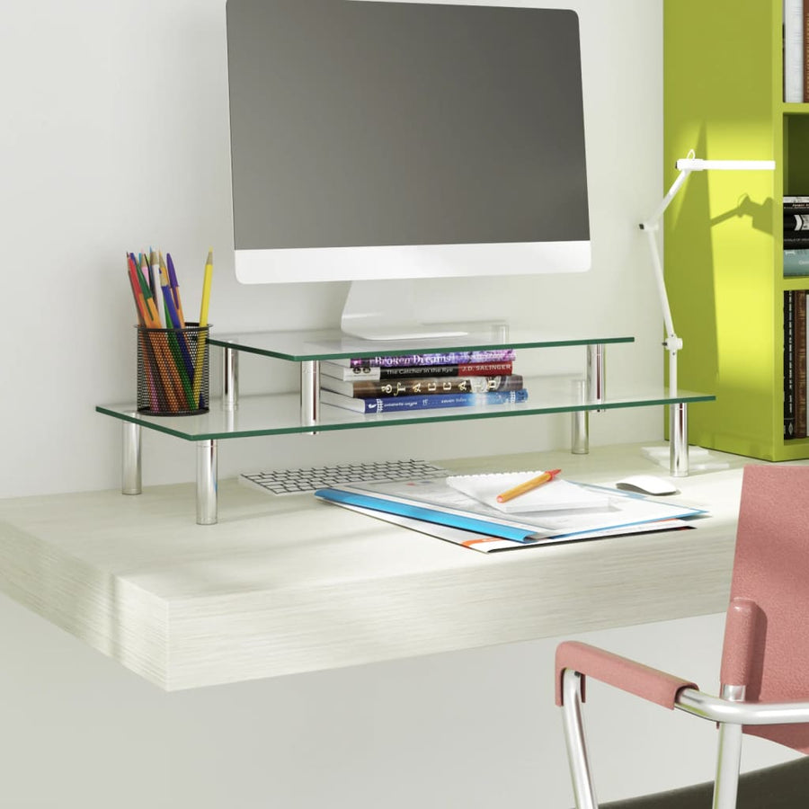 Monitorstandaard 2-Laags Transparant Glas
