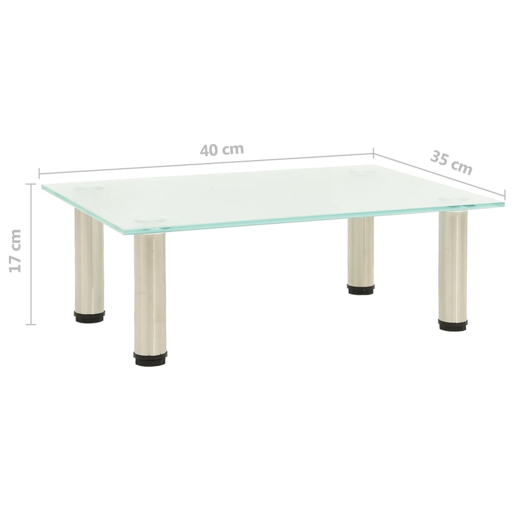 Tv-meubel 40x35x17 cm gehard glas mat