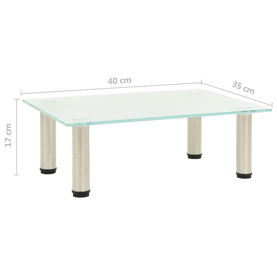 Tv-meubel 40x35x17 cm gehard glas mat