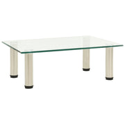 Tv-meubel 40x35x17 cm glas roestvrij staal