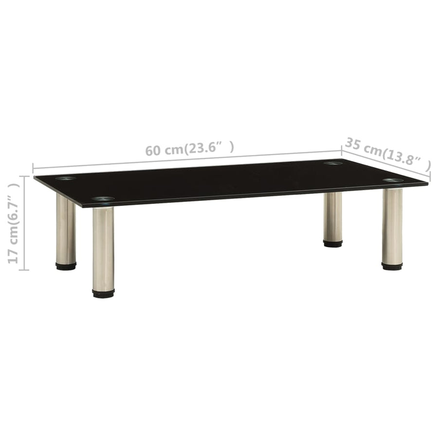 Tv-Meubel Gehard Glas 60 x 35 x 17 cm Zwart