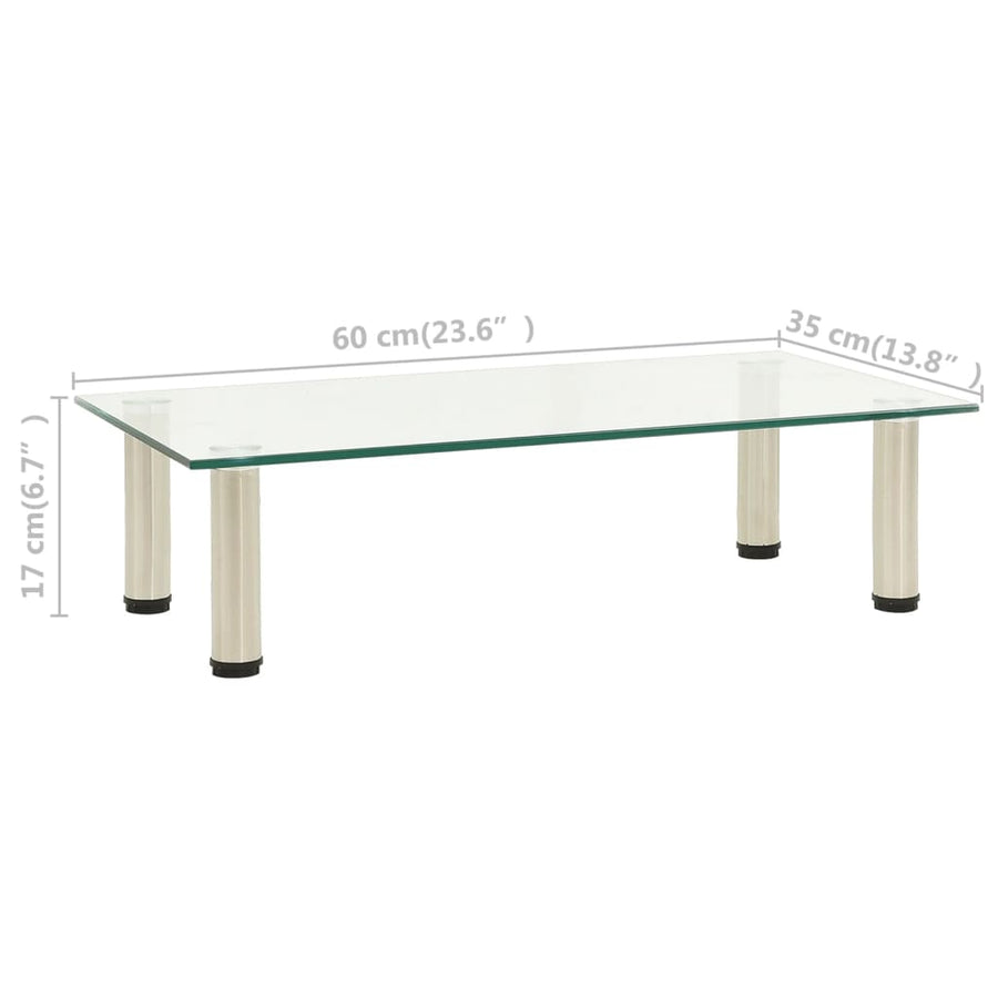 Tv-Meubel Gehard Glas Transparant 60 x 35 x 17 cm Doorzichtig