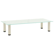 Tv-meubel 80x35x17 cm gehard glas roestvrij staal