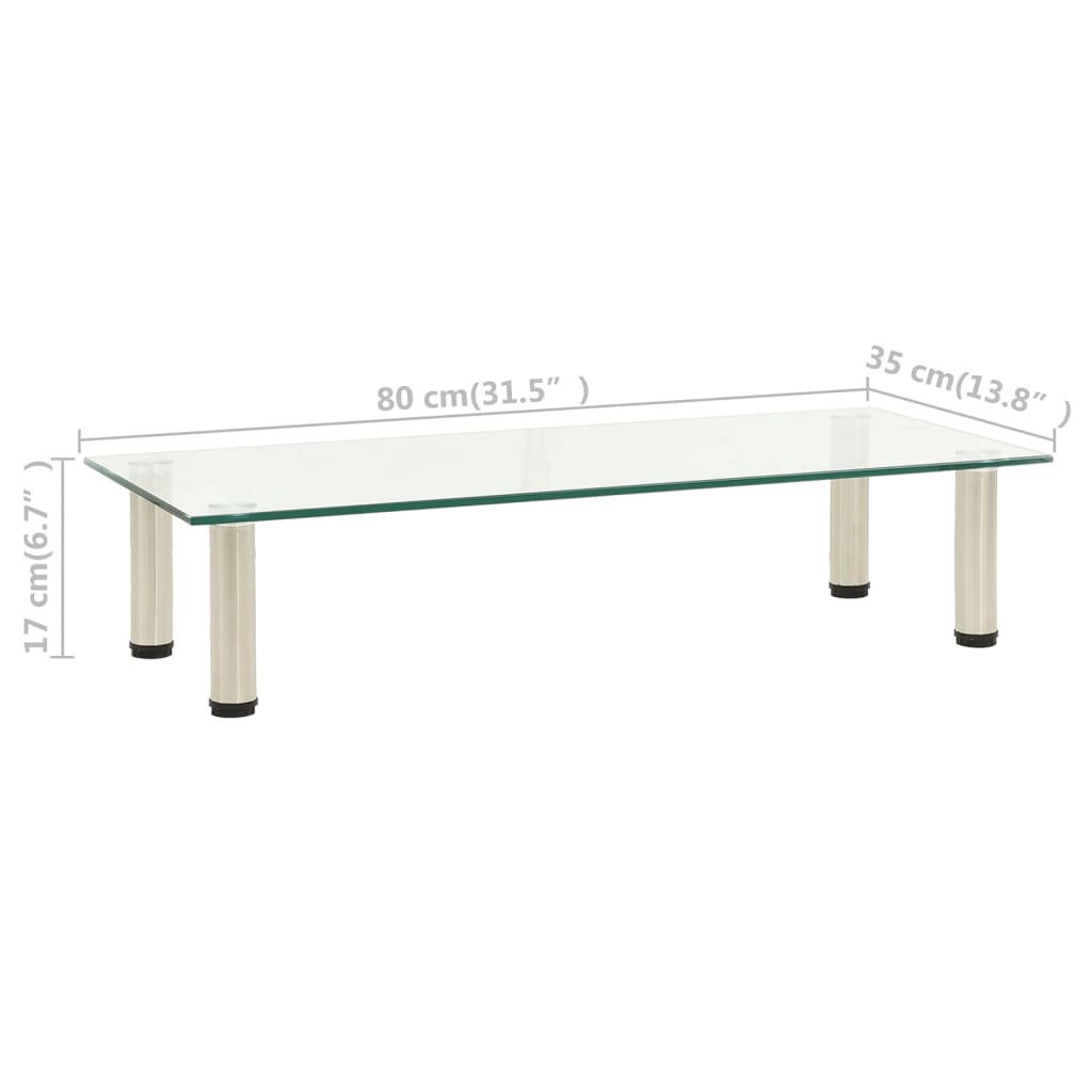 Tv-Meubel Gehard Glas Transparant 80 x 35 x 17 cm Doorzichtig