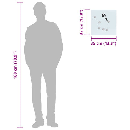 Sleutelkast Met Magneetbord 35 x 35 x 4 cm Wit