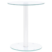 Coffee table 40 cm tempered glass transparent