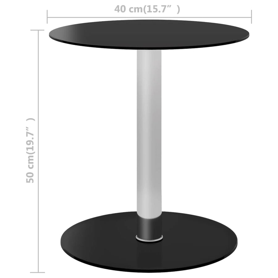 Salontafel 40 Cm Gehard Glas Zwart