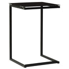 Side table 40x40x60 cm tempered glass black