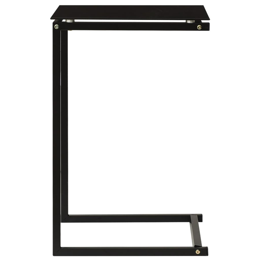 Bijzettafel 40X40X60 Cm Gehard Glas Zwart