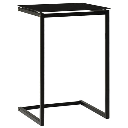Bijzettafel 40X40X60 Cm Gehard Glas Zwart