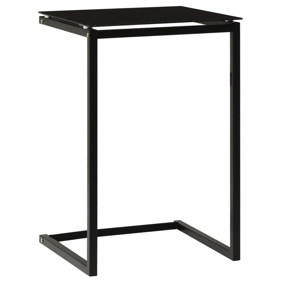 Bijzettafel 40X40X60 Cm Gehard Glas Zwart