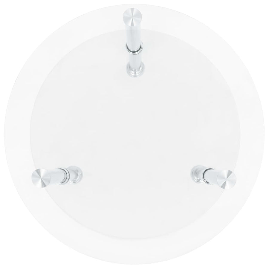 Bijzettafel 2-laags 38 cm gehard glas transparant