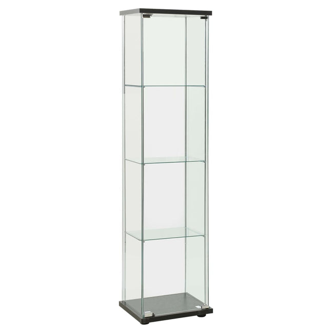 Vitrinekast Gehard Glas Zwart 42.5 x 36.5 x 163 cm