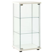 Vitrinekast 42,5x36,5x86 cm wit gehard glas