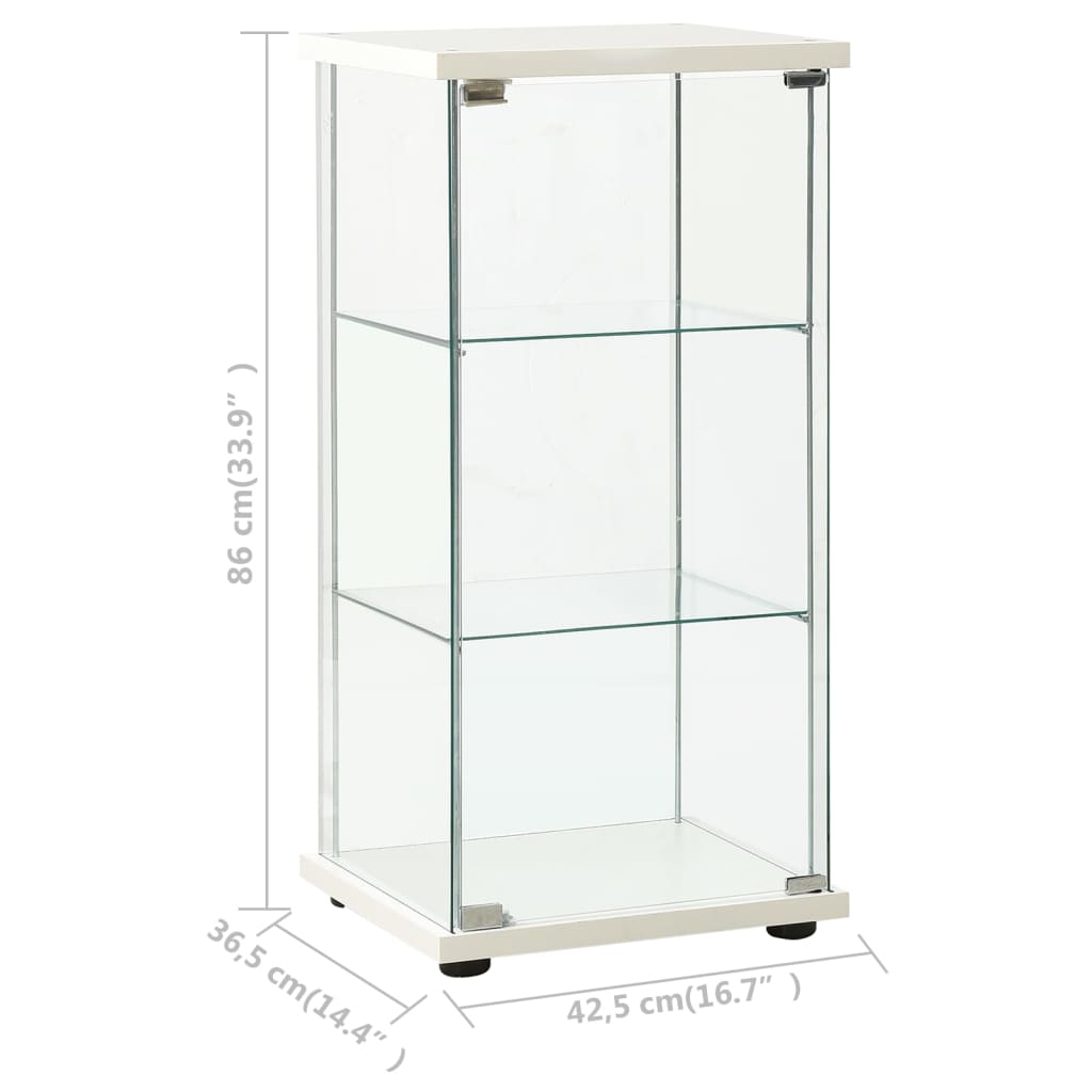 Vitrinekast Gehard Glas 42.5 x 36.5 x 86 cm Wit