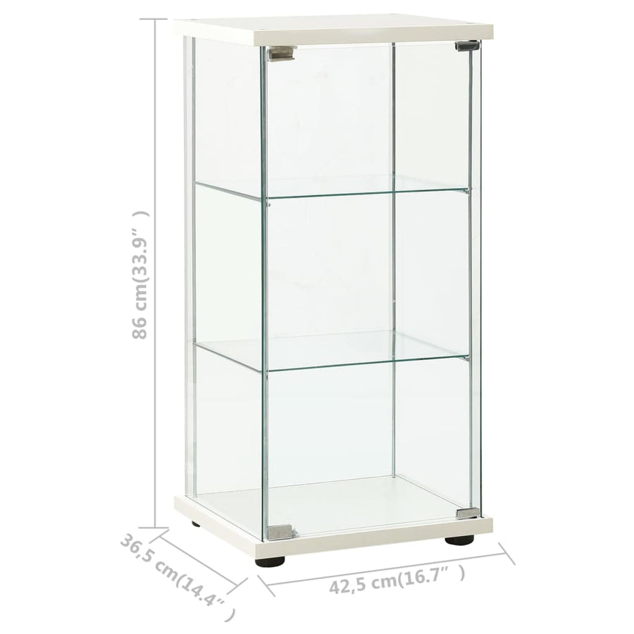 Vitrinekast Gehard Glas 42.5 x 36.5 x 86 cm Wit
