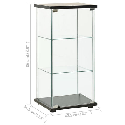 Vitrinekast Gehard Glas 42.5 x 36.5 x 86 cm Zwart