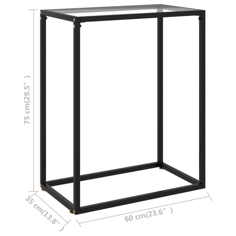 Wandtafel 60x35x75 cm gehard glas transparant 1 60 x 35 x 75 cm Doorzichtig