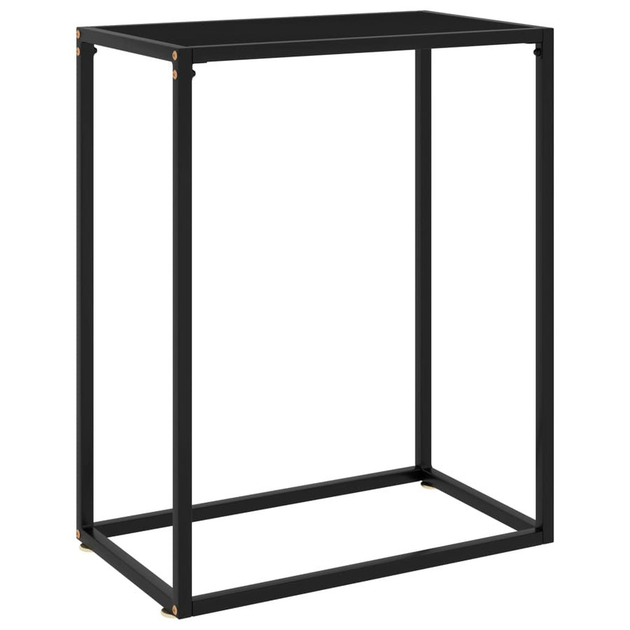 Wandtafel 60x35x75 cm gehard glas zwart 60 x 35 x 75 cm Zonder pootjes