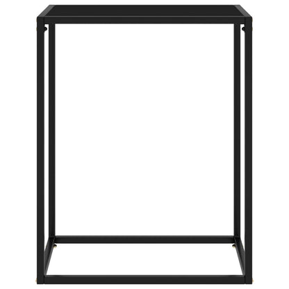 Wandtafel 60x35x75 cm gehard glas zwart 60 x 35 x 75 cm Zonder pootjes
