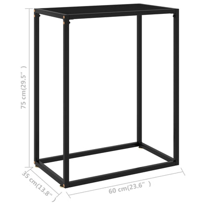 Wandtafel 60x35x75 cm gehard glas zwart 60 x 35 x 75 cm Zonder pootjes