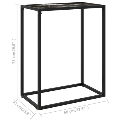 Wandtafel 60x35x75 cm gehard glas zwart 60 x 35 x 75 cm Zonder pootjes