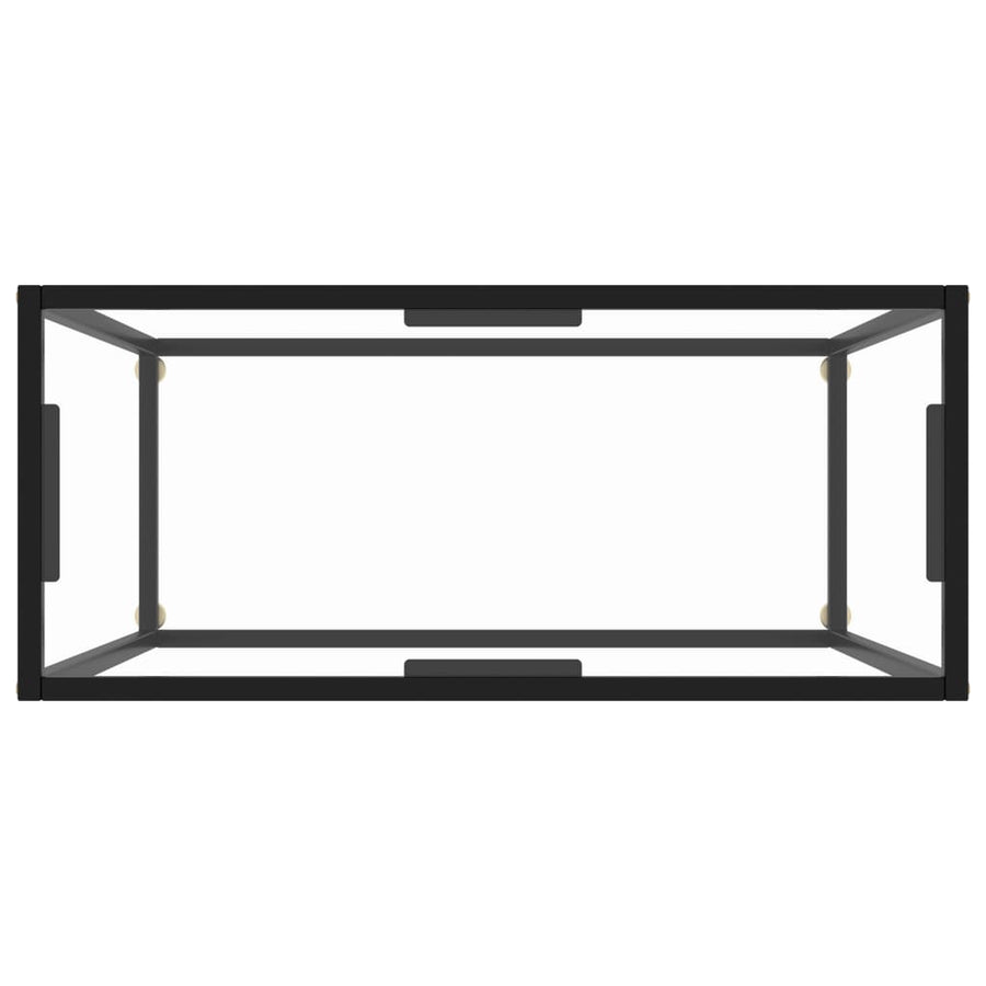 Wandtafel 80x35x75 cm gehard glas transparant 80 x 35 x 75 cm Zonder pootjes