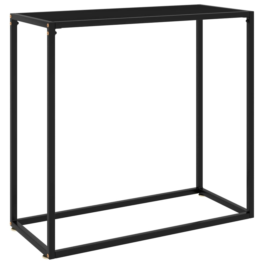 Wandtafel 80x35x75 cm gehard glas zwart 1 80 x 35 x 75 cm Zwart