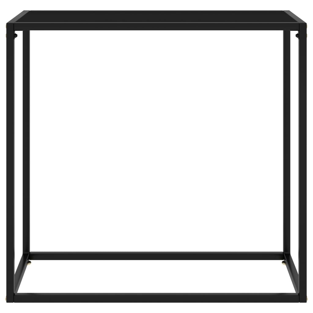 Wandtafel 80x35x75 cm gehard glas zwart 1 80 x 35 x 75 cm Zwart