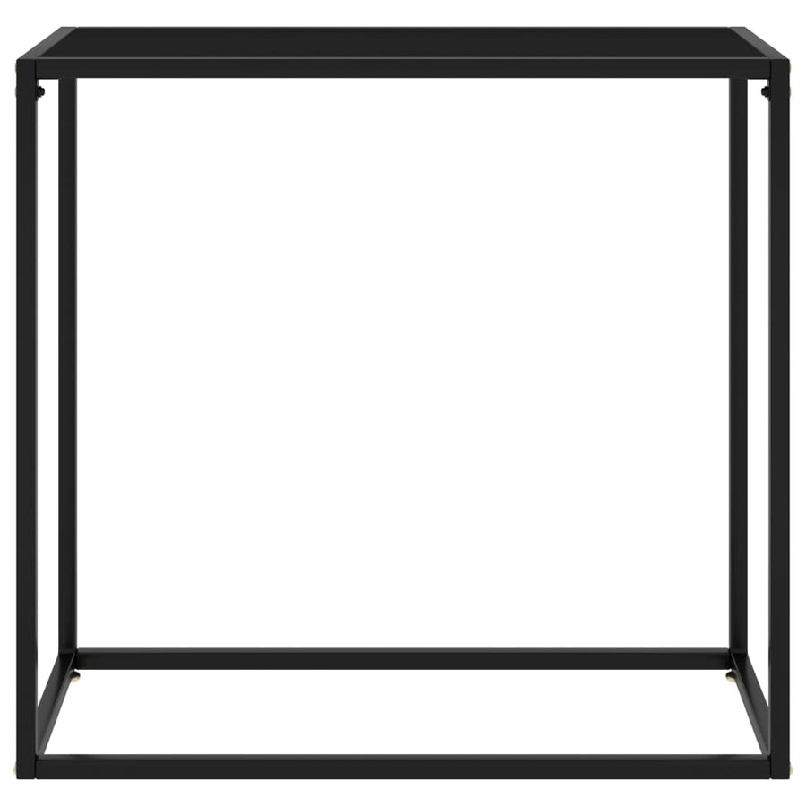 Wandtafel 80x35x75 cm gehard glas zwart 1 80 x 35 x 75 cm Zwart