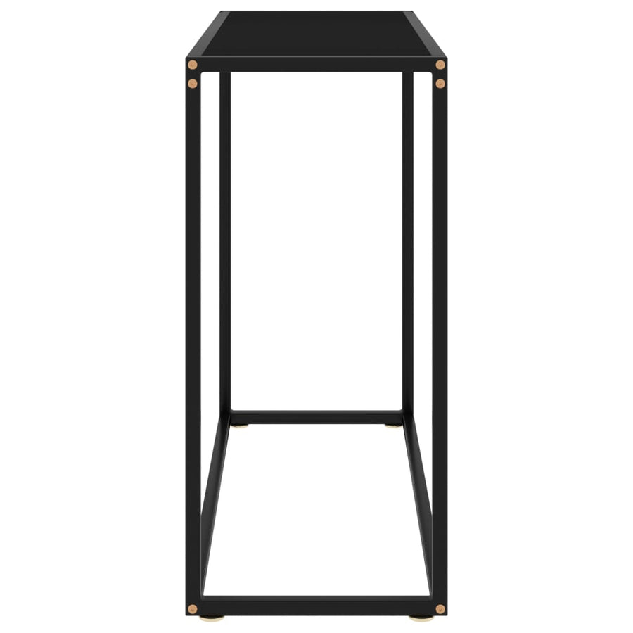 Wandtafel 80x35x75 cm gehard glas zwart 1 80 x 35 x 75 cm Zwart