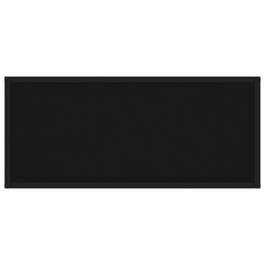 Wandtafel 80x35x75 cm gehard glas zwart 1 80 x 35 x 75 cm Zwart