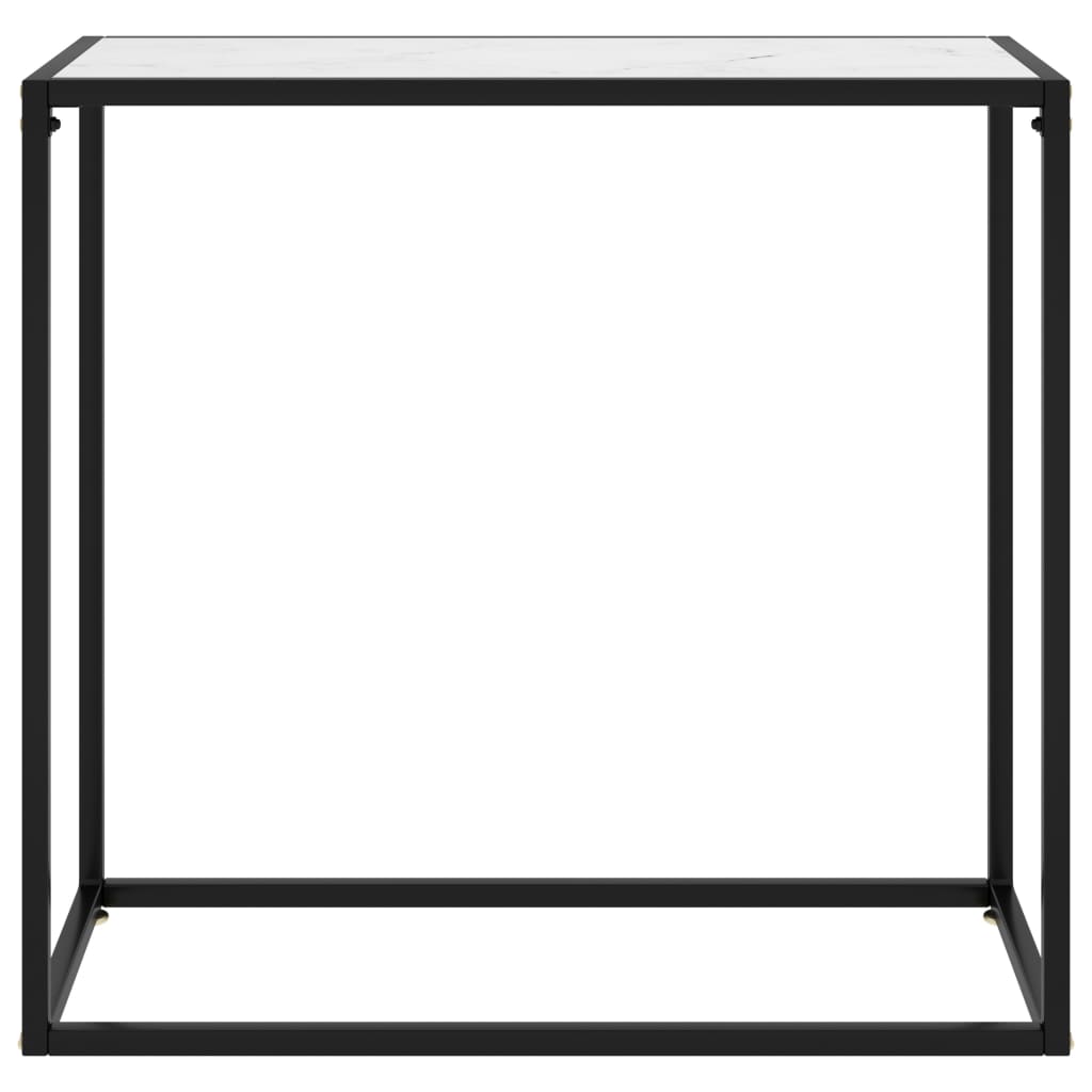 Wandtafel 80x35x75 cm gehard glas wit 1 80 x 35 x 75 cm Wit