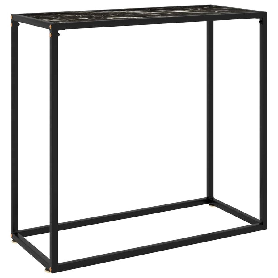 Wandtafel 80x35x75 cm gehard glas zwart 80 x 35 x 75 cm Zonder pootjes