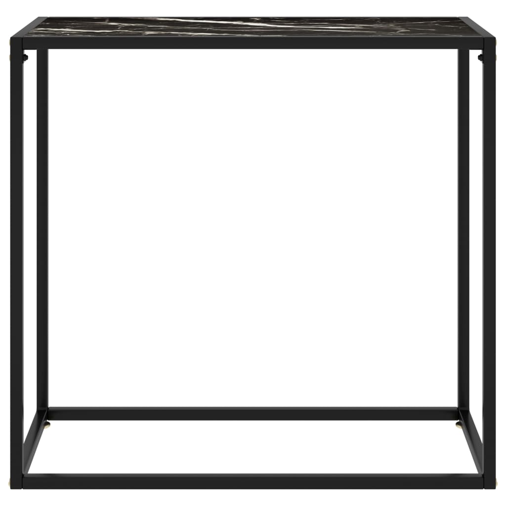 Wandtafel 80x35x75 cm gehard glas zwart 80 x 35 x 75 cm Zonder pootjes