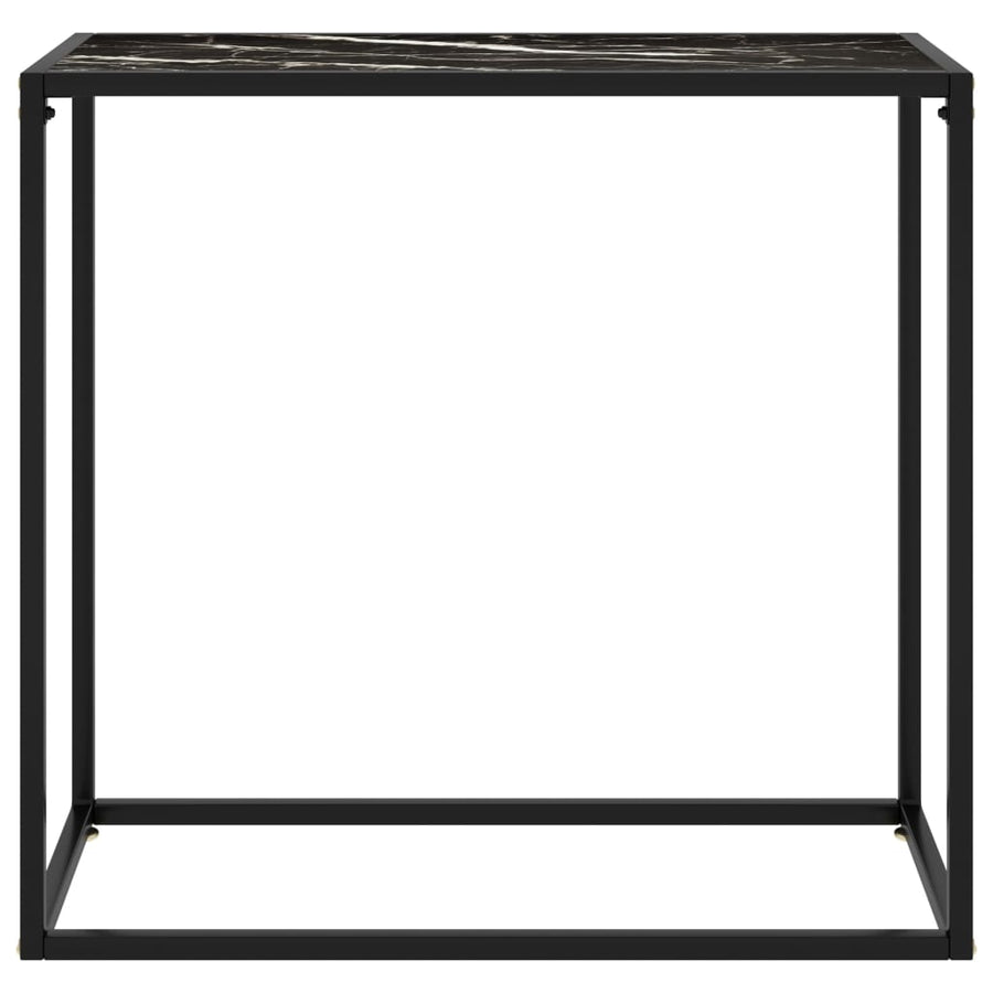 Wandtafel 80x35x75 cm gehard glas zwart 80 x 35 x 75 cm Zonder pootjes