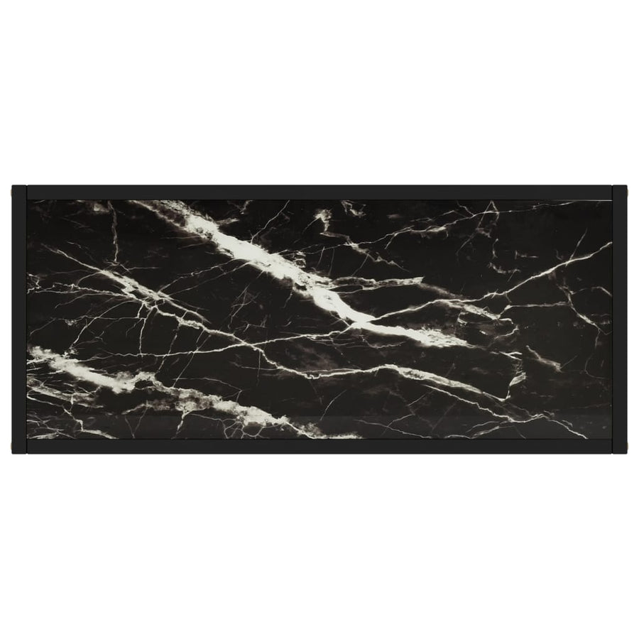 Wandtafel 80x35x75 cm gehard glas zwart 80 x 35 x 75 cm Zonder pootjes