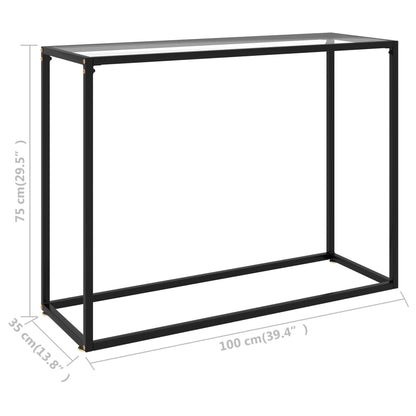 Wandtafel Gehard Glas Transparant Doorzichtig 100 x 35 x 75 cm Zonder pootjes