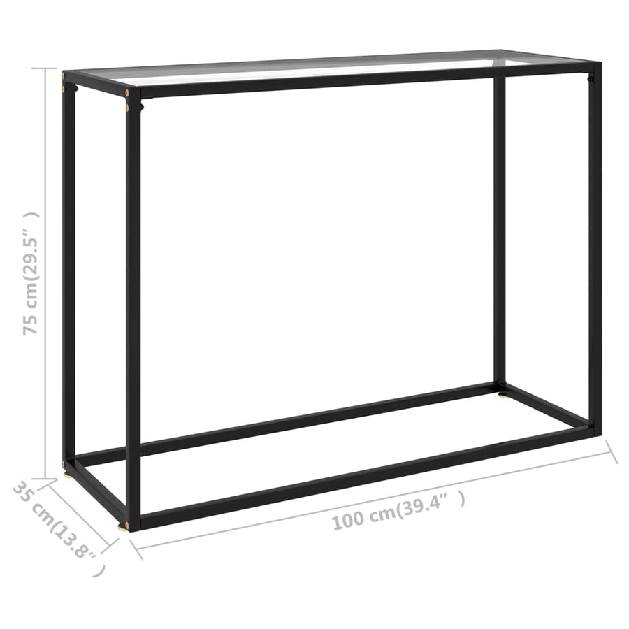 Wandtafel Gehard Glas Transparant Doorzichtig 100 x 35 x 75 cm Zonder pootjes