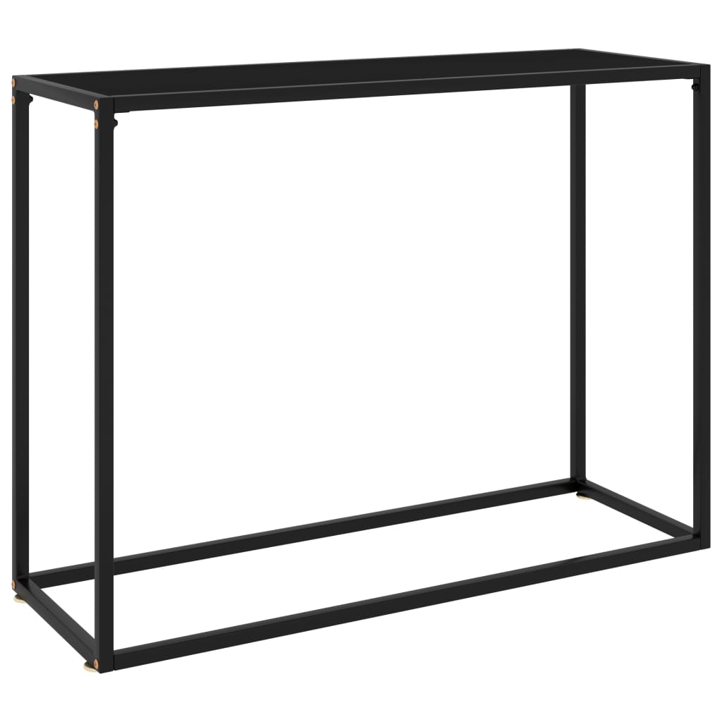 Wandtafel 100x35x75 cm gehard glas zwart 100 x 35 x 75 cm Zonder pootjes