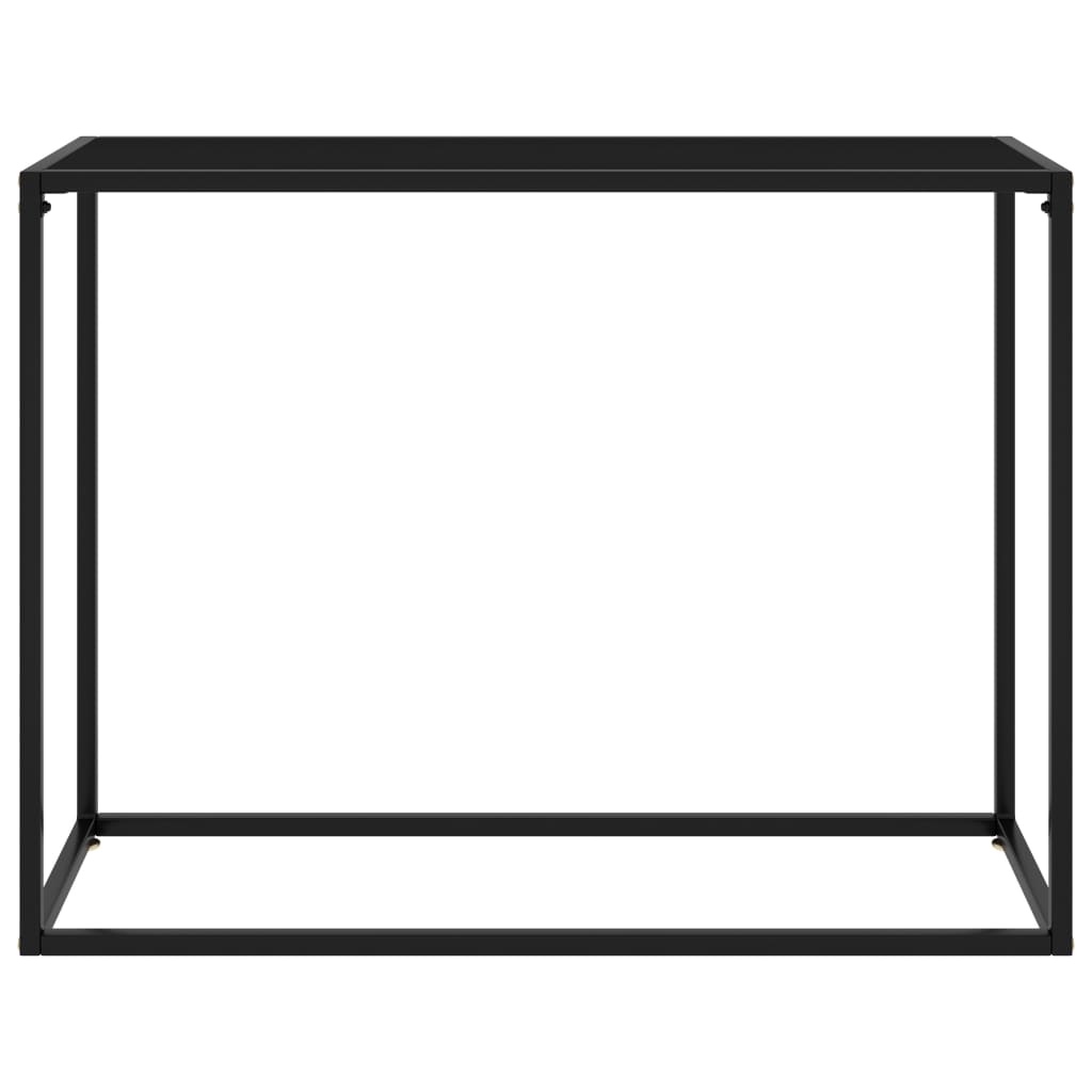 Wandtafel 100x35x75 cm gehard glas zwart 100 x 35 x 75 cm Zonder pootjes