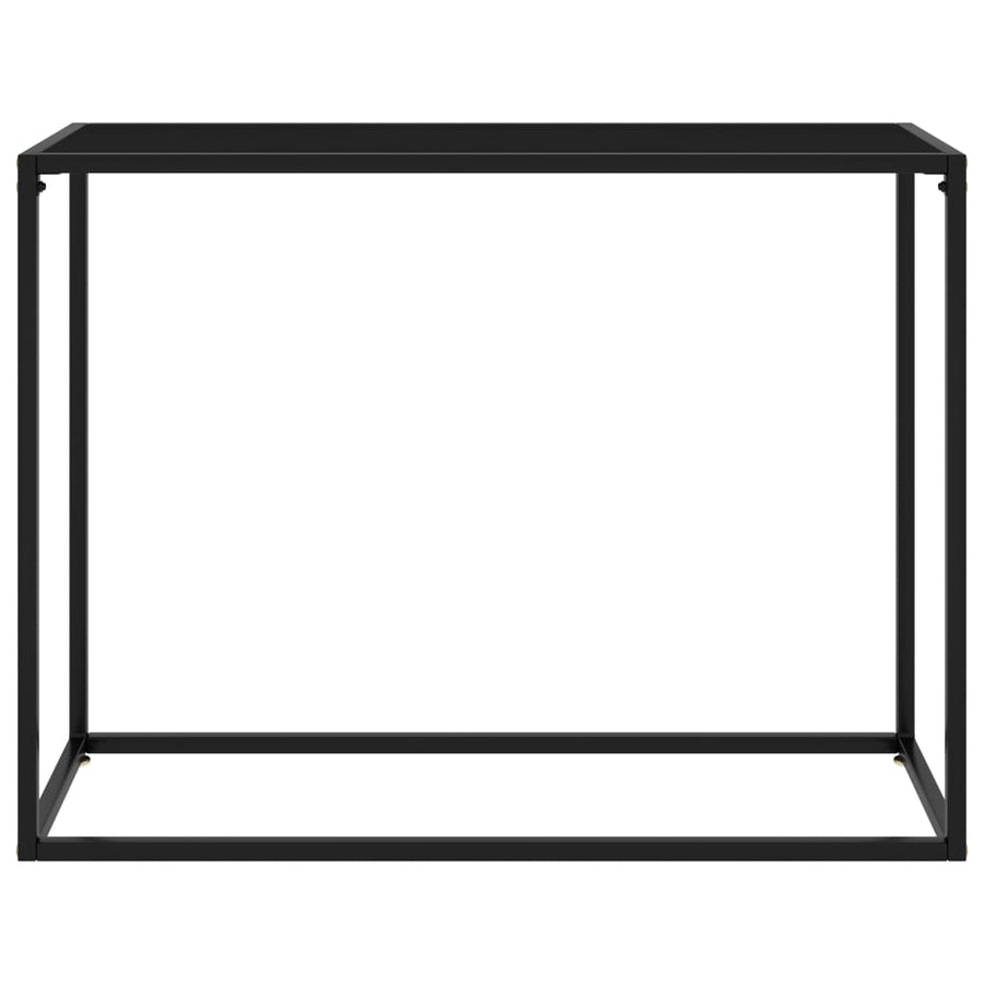 Wandtafel 100x35x75 cm gehard glas zwart 100 x 35 x 75 cm Zonder pootjes