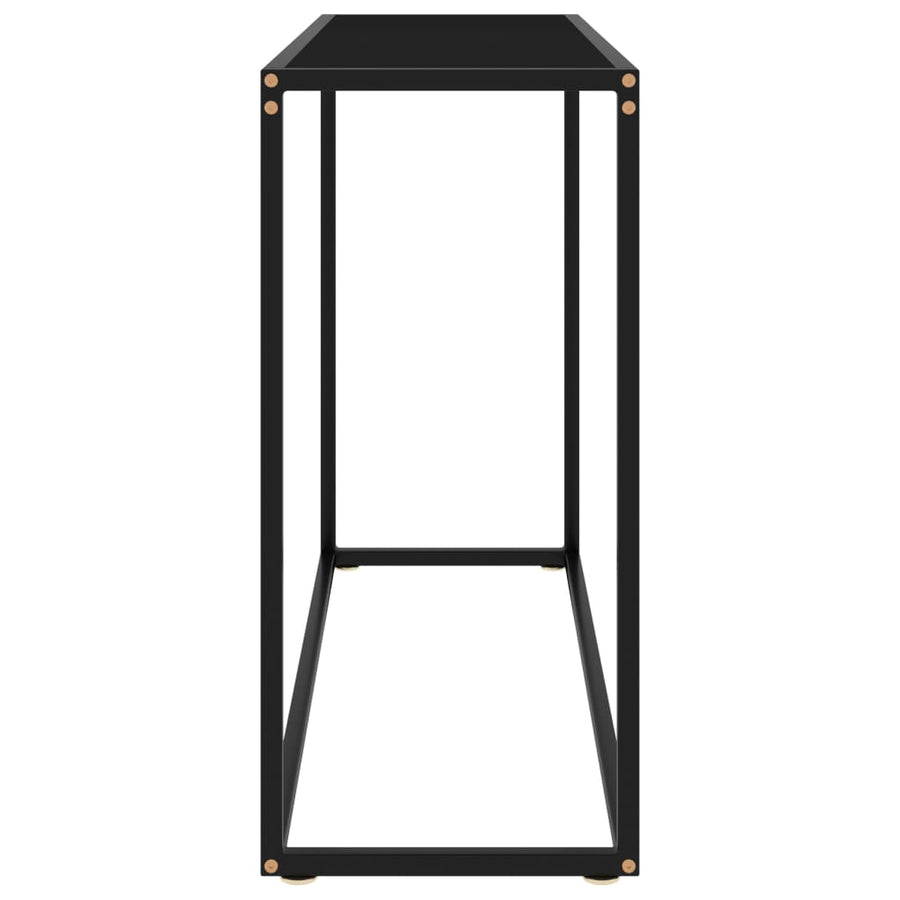 Wandtafel 100x35x75 cm gehard glas zwart 100 x 35 x 75 cm Zonder pootjes