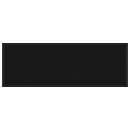 Wandtafel 100x35x75 cm gehard glas zwart 100 x 35 x 75 cm Zonder pootjes