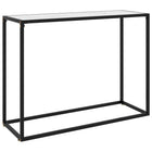 Wandtafel 100x35x75 cm gehard glas wit