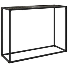 Wandtafel 100x35x75 cm gehard glas zwart 1 100 x 35 x 75 cm Zwart en wit