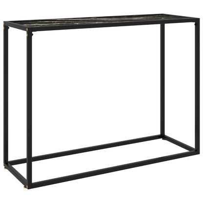 Wandtafel 100x35x75 cm gehard glas zwart 1 100 x 35 x 75 cm Zwart en wit