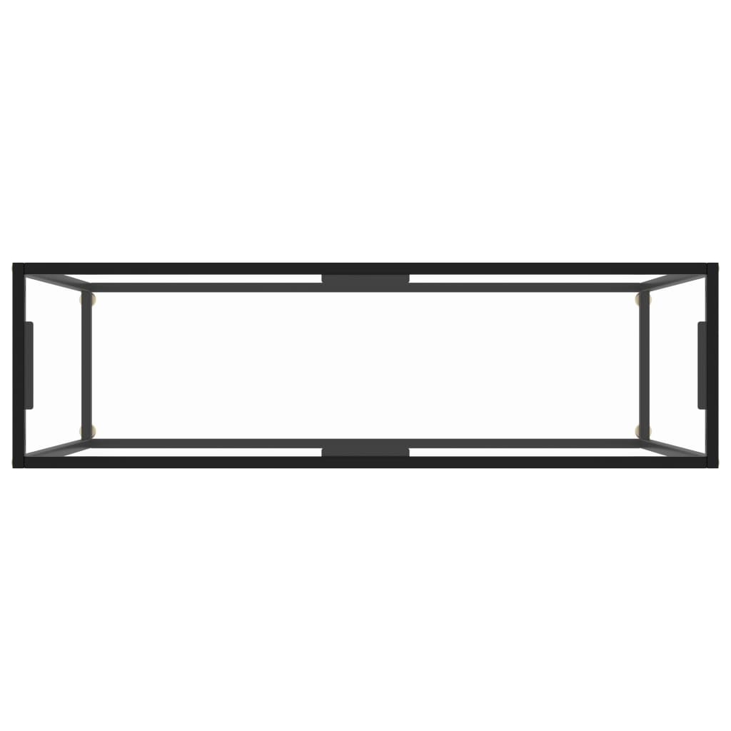 Wandtafel 120x35x75 cm gehard glas transparant 1 120 x 35 x 75 cm Doorzichtig
