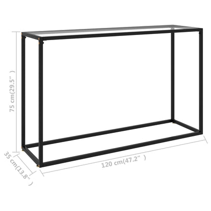 Wandtafel 120x35x75 cm gehard glas transparant 1 120 x 35 x 75 cm Doorzichtig
