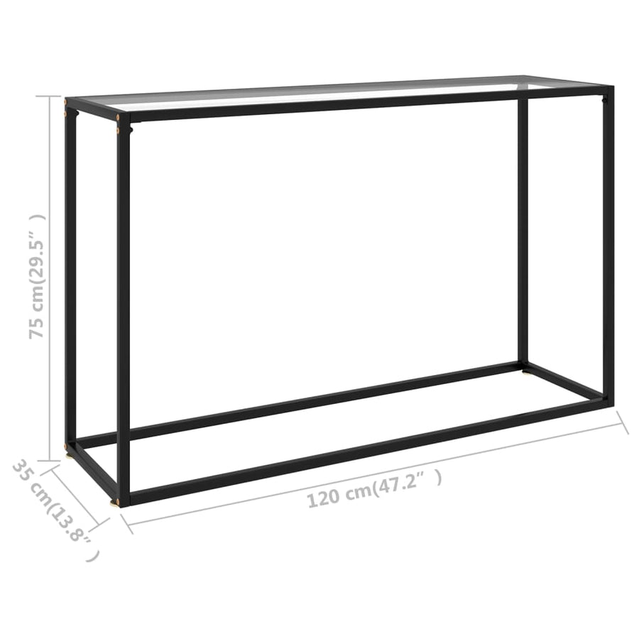 Wandtafel 120x35x75 cm gehard glas transparant 1 120 x 35 x 75 cm Doorzichtig